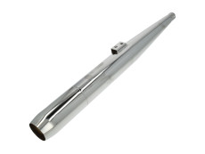 Uitlaat demper 28mm RS sigaar chroom 700mm universeel Uitlaat demper 28mm RS sigaar chroom 700mm universeel