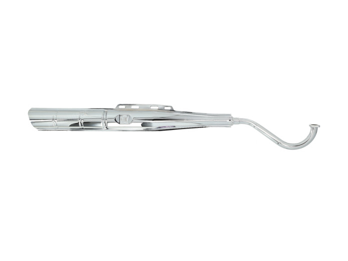 Exhaust Puch Maxi / E50 22mm original model with Puch Logo 2-pieces NTS