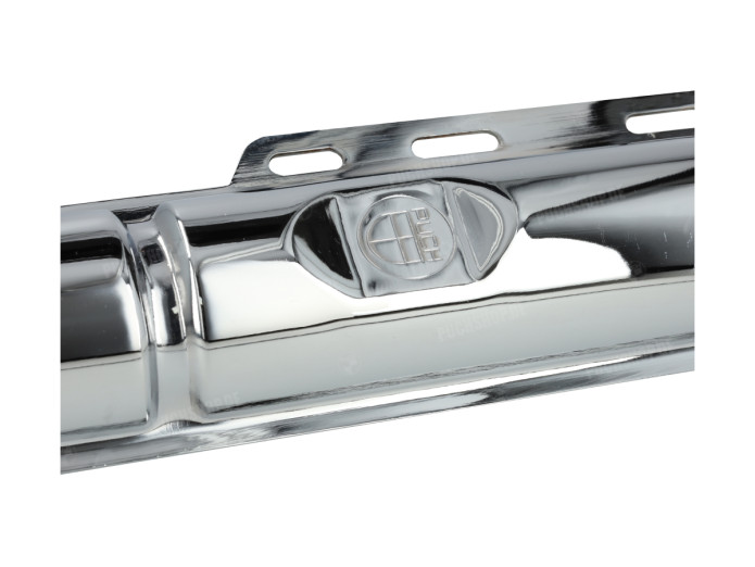 Exhaust Puch Maxi / E50 22mm original model with Puch Logo 2-pieces NTS