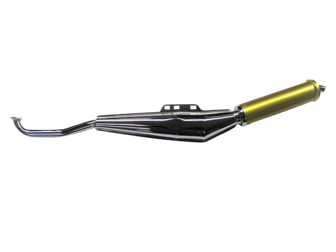 Auspuff Puch Maxi / E50 25mm Biturbo Gold Chrom Blanko product