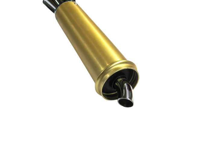 Exhaust Puch Maxi / E50 25mm Biturbo Gold chrome blank product