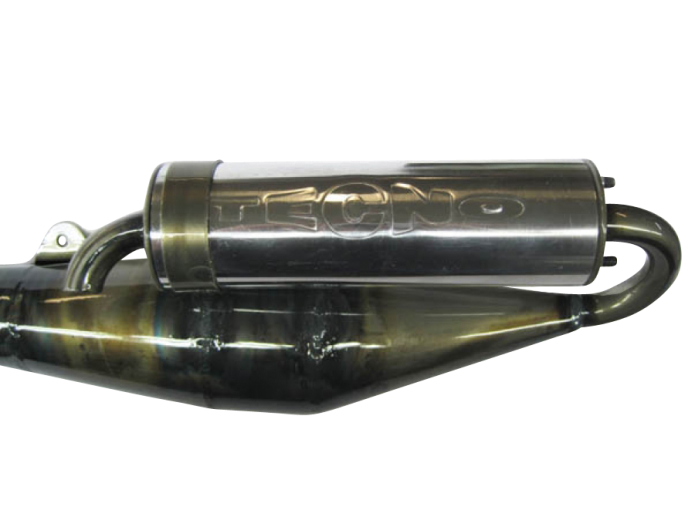 Exhaust Puch Maxi / E50 28mm Tecno Estoril blank / alu