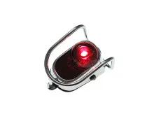 Taillight classic LED chrome battery powered (2x AAA)