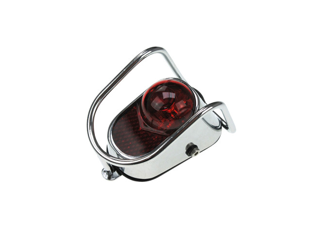 Taillight classic LED chrome battery powered (2x AAA) product
