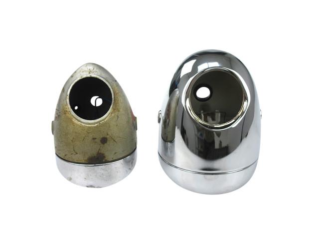 Headlight egg-model 130mm large model chrome GUIA product