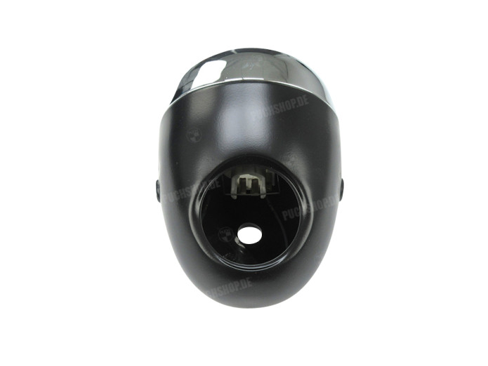 Scheinwerfer Eierlampe 130mm GUIA Gross Modell Schwarz mit Chrom 