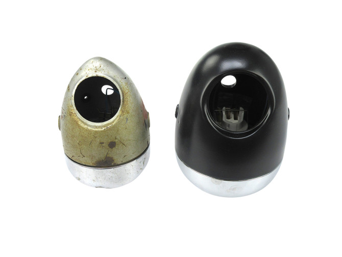 Headlight egg-model 130mm large model black GUIA product