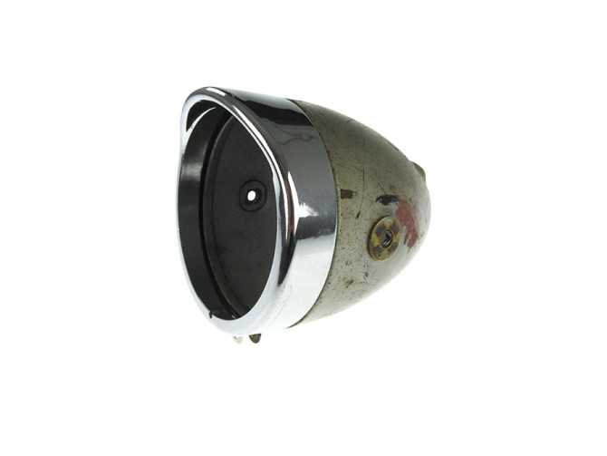 Scheinwerfer Eierlampe 102mm Ring Chrom Nachbau mit Glas product