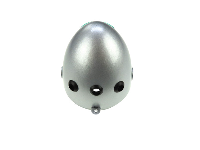 Headlight egg-model 102mm housing silver grey replica product