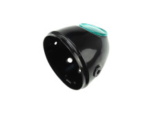 Headlight egg-model 102mm housing black replica (side mounting)