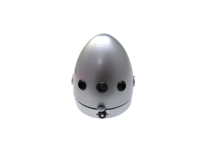 Headlight egg-model 102mm complete silver grey replica (side mounting) product