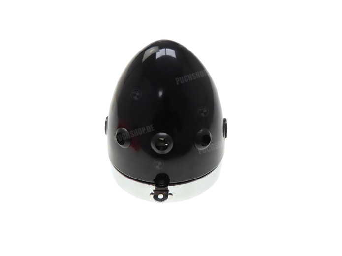 Headlight egg-model 102mm complete black replica