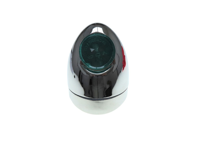 Scheinwerfer Eierlampe 102mm Komplett Chrome Nachbau (mittige Befestigung) product