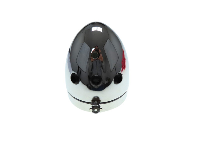 Headlight egg-model 102mm complete chrome replica product