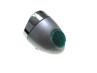 Scheinwerfer Eierlampe 102mm Komplett Silbergrau Nachbau (mittige Befestigung) thumb extra