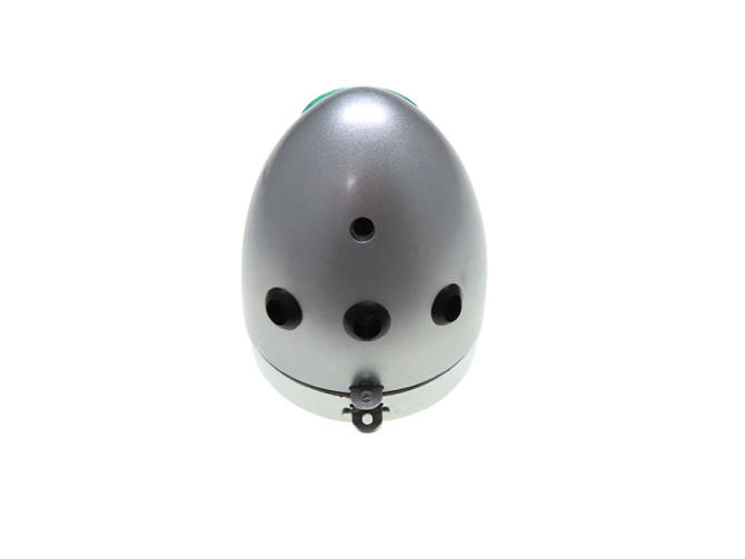 Headlight egg-model 102mm complete silver grey replica (middle mounting) product