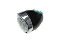 Scheinwerfer Eierlampe 102mm Puch Maxi S / N mittige Befestigung Schwarz