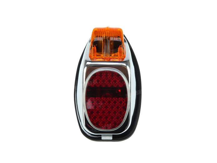 Taillight Puch universal model Hella big chrome 