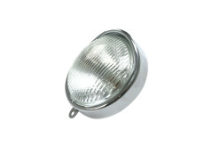 Headlight egg-model 102mm ring chrome replica with glas