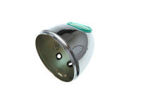Scheinwerfer Eierlampe 102mm Gehause Chrome Nachbau (mittige Befestigung)