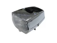 Headlight square 115mm chrome with switch