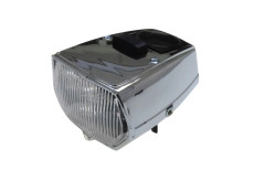 Headlight square 115mm chrome with switch