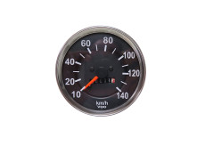 Speedometer kilometer 60mm chrome 140 km/h Puch Monza with large counter clock