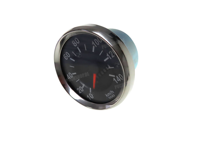 Speedometer kilometer 60mm chrome 140 km/h Puch Monza larger