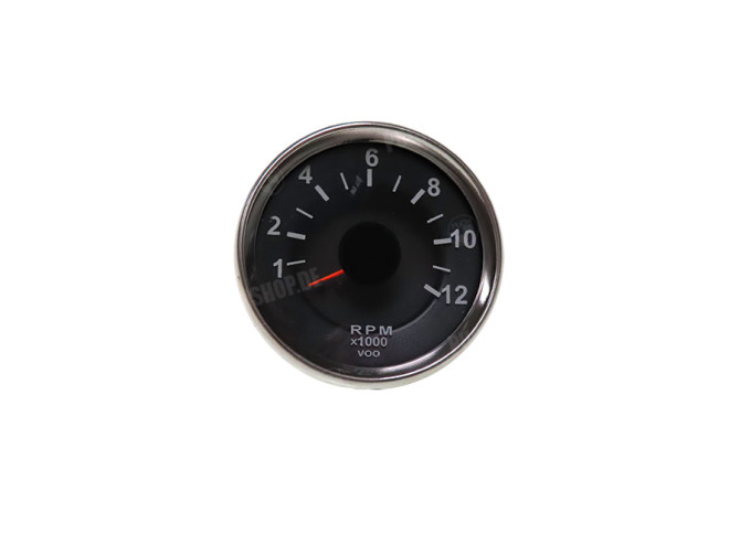 Tachometer Drehzahlmesser 60mm Puch Monza / Universal mit großer Zähluhr Chrom  main