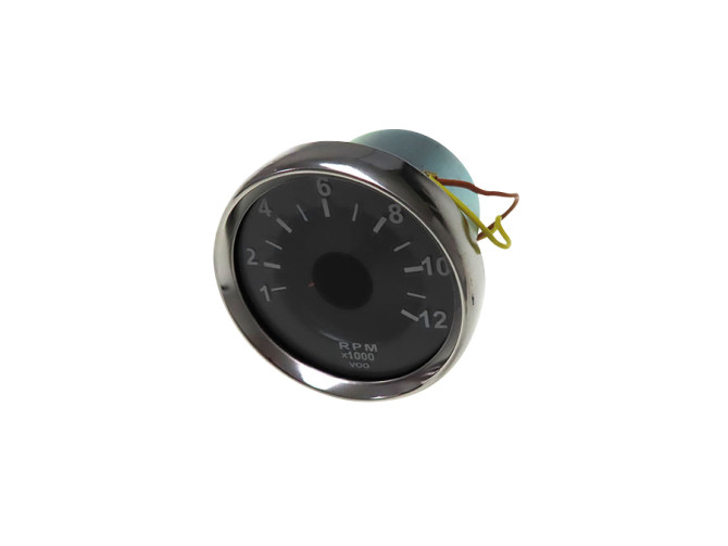 Tachometer Drehzahlmesser 60mm Puch Monza / Universal mit großer Zähluhr Chrom  product