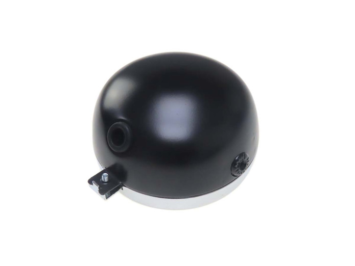Headlight round 130mm Maxi black with chrome GUIA with grill