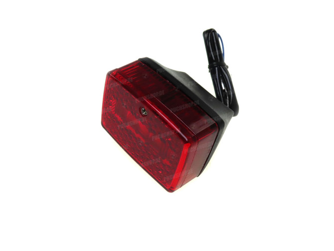 Achterlicht klein model Ulo zwart LED 12V met remlicht main