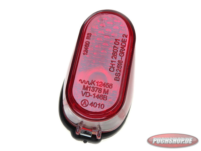 Taillight Puch Maxi N / S / DS / MS / MV / VS with thick rubber and approval numbers product