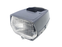 Headlight square grey with switch
