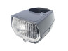 Headlight square 115mm grey with switch thumb extra