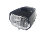 Headlight square 115mm black with switch thumb extra