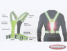 Safety vest with LED front and rear thumb extra