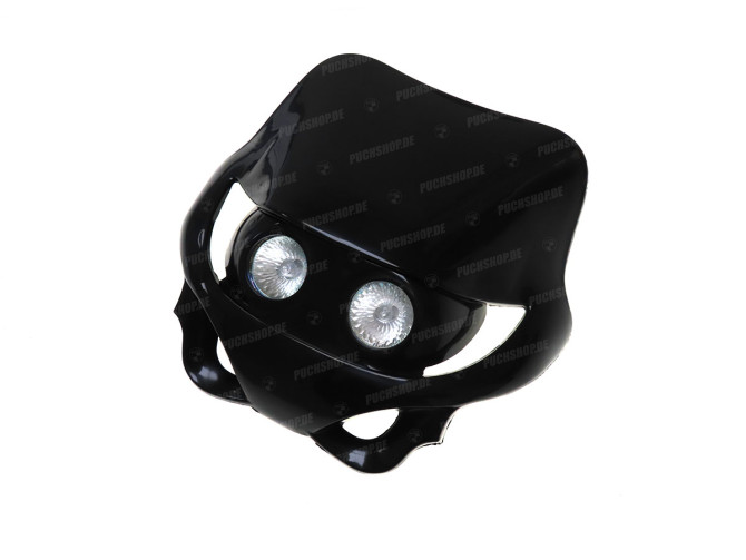 Headlight spoiler headlight streetfight cap black 1