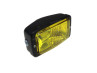 Headlight square 142mm black GUIA with yellow glass