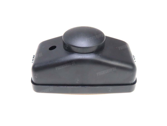 Headlight square 142mm black GUIA with yellow glass