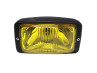 Headlight square 142mm black GUIA with yellow glass thumb extra