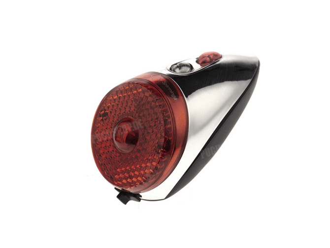 Taillight Spanninga Nr. 9 XB Retro LED chrome / black battery powered main