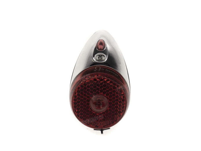 Achterlicht Spanninga XB Retro LED chroom zwart batterijen