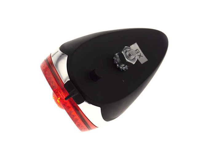 Achterlicht Spanninga XB Retro LED chroom zwart batterijen product