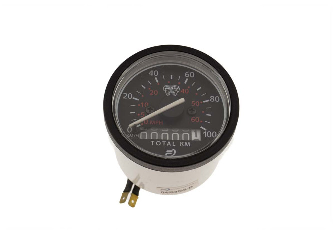Speedometer kilometer 60mm 100 km/h Puch Z-One / Manet Korado black product