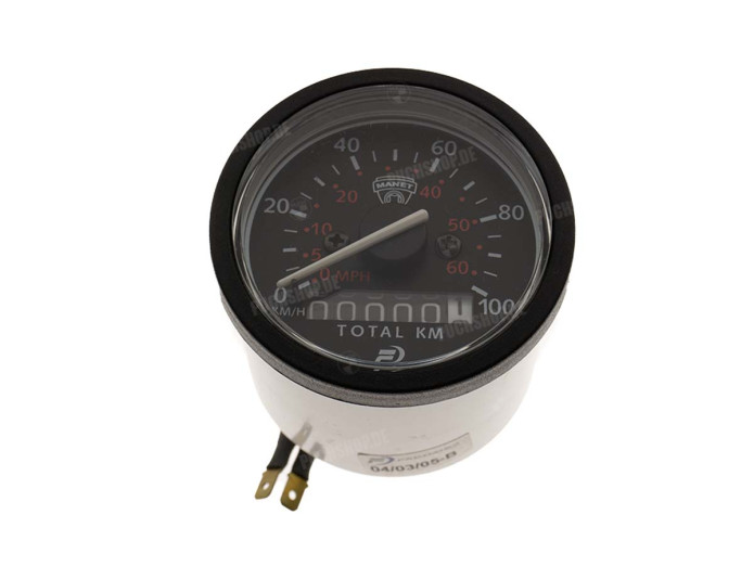 Speedometer kilometer 100 km/h Puch Z-One Manet Korado black