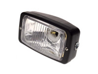 Headlight square 142mm black GUIA