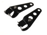 Headlight bracket 28mm set universal black custom thumb extra