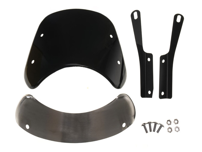 Headlight cover spoiler custom cafe racer windscreen classic universal product