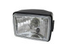 Koplamp vierkant 150mm zwart helder glas A-kwaliteit  thumb extra